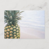 Tropische Blätter Ananas Hawaiianische Hochzeiten Begleitkarte (Rückseite)