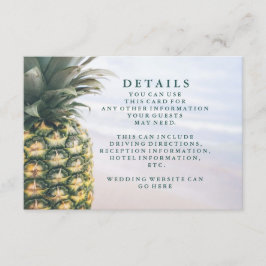 Tropische Blätter Ananas Hawaiianische Hochzeiten  Begleitkarte