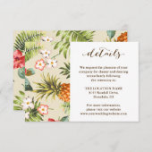 Tropische Blätter Ananas Hawaiianische Hochzeiten Einladung (Vorne/Hinten)