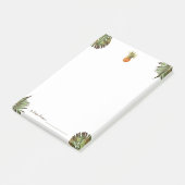 Tropische Blätter Ananas Stilvolle Mehrzweck-Ziele Post-it Klebezettel (angewinkelt)