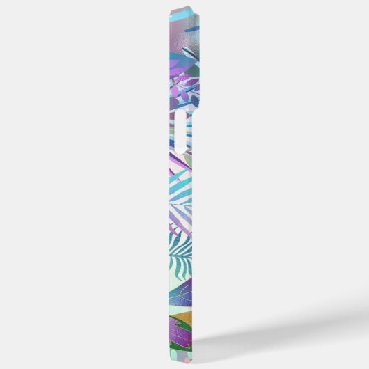 Tropische Blätter, Aquamarin & grün Ombre, Lavende Case-Mate iPhone Hülle (Rückseite / Rechts)