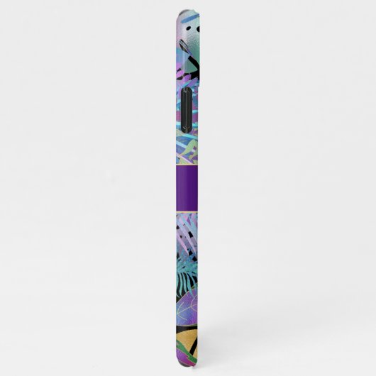 Tropische Blätter, Aquamariner Name der DIY, Vs 2 iPhone Hülle (Rechte Seite)