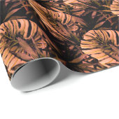 Tropische Blätter Aquarell, nahtlose Badebekleidun Geschenkpapier (Rolleneckpunkt)