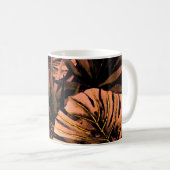 Tropische Blätter Aquarell, nahtlose Badebekleidun Kaffeetasse (VorderseiteRechts)