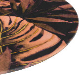 Tropische Blätter Aquarell, nahtlose Badebekleidun Schneidebrett (Ecke)