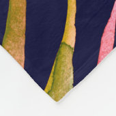 Tropische Blätter. Aquarellfarbene Blätter eines B Fleecedecke (Ecke)