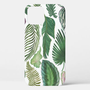 Tropische Blätter: Aquarellfarbener Hintergrund Case-Mate iPhone Hülle