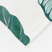 Tropische Blätter Aquarellmuster nahtlos mit m Fleecedecke (Ecke)