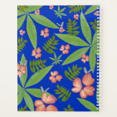 Tropische Blätter auf blau Planer (Rückseite)