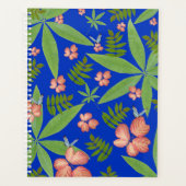 Tropische Blätter auf blau Planer (Vorderseite)