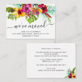 Tropische Blätter aus dem Budget Wir haben neue Zu Mitteilungskarte (Vorne/Hinten)