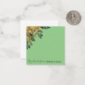 Tropische Blätter aus Glam Black & Gold Mitteilungskarte (Vorderseite/Rückseite Beispiel)