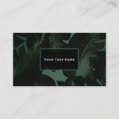 Tropische Blätter aus grün und schwarz Chic Chic C Visitenkarte (Vorderseite)