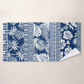 Tropische Blätter aus Hibiskus Badehandtuch (Badehandtuch)