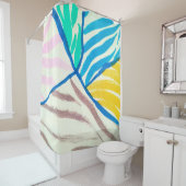 Tropische Blätter aus Hibiskus Duschvorhang (Beispiel)