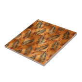 Tropische Blätter aus Kupfergraupalme Fliese (Seite)