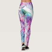 Tropische Blätter aus Palmen, Blumenmuster aus dem Leggings (Rückseite)