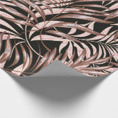 Tropische Blätter aus Palmen, Dschungel. Vintages Geschenkpapier (Ecke)