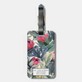 Tropische Blätter aus Palmen Gepäckanhänger (Rückseite vertikal)