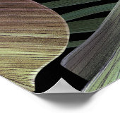 Tropische Blätter aus Palmen, handgezeichnet 3D-Il Poster (Ecke)