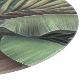 Tropische Blätter aus Palmen, handgezeichnet 3D-Il Schneidebrett (Ecke)