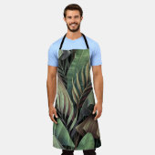 Tropische Blätter aus Palmen, handgezeichnet 3D-Il Schürze (Getragen)