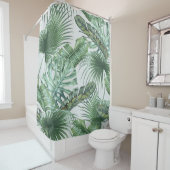 Tropische Blätter aus Palmen, Monstera, Bananenbla Duschvorhang (Beispiel)