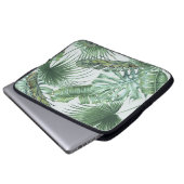 Tropische Blätter aus Palmen, Monstera, Bananenbla Laptopschutzhülle (Vorne Knopf)