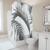 Tropische Blätter aus Palmen, nahtlos blumengeschm Duschvorhang (Beispiel)