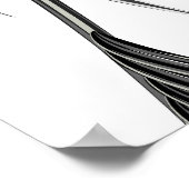 Tropische Blätter aus Palmen, nahtloser Dschungel. Poster (Ecke)