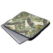 Tropische Blätter aus Palmen, Seeschwalbe Laptopschutzhülle (Vorne Knopf)