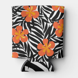 Tropische Blätter aus Palmen, Vintager Aperitif. Dosenkühler