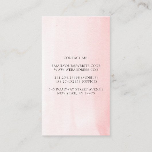 Tropische Blätter aus Pampas Gras und weißen Orchi Visitenkarte (Rückseite)