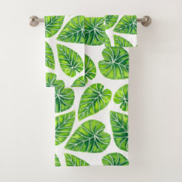 Tropische Blätter Badhandtuch Set