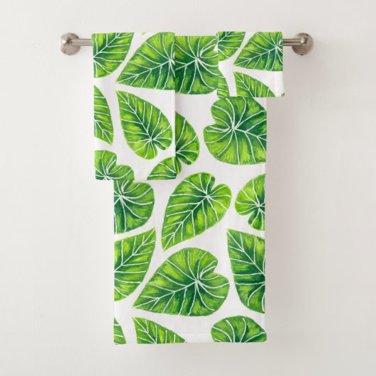 Tropische Blätter Badhandtuch Set (Insitu)