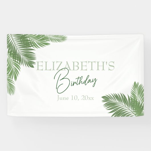 Tropische Blätter Banner (Horizontal)
