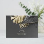 Tropische Blätter Beileid Danke Karte (Stehend Vorderseite)