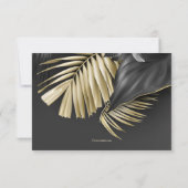 Tropische Blätter Beileid Danke Karte (Rückseite)