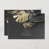 Tropische Blätter Beileid Danke Karte (Vorne/Hinten)