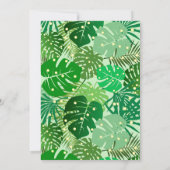 Tropische Blätter beleuchten Modernes Silvester-Pa Einladung (Rückseite)