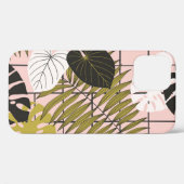 Tropische Blätter, Blume, handgemalte Muster. Case-Mate iPhone Hülle (Rückseite (Horizontal))