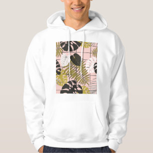 Tropische Blätter, Blume, handgemalte Muster. Hoodie