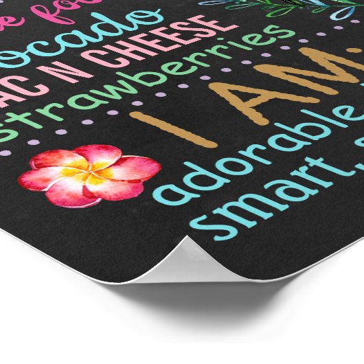 Tropische Blätter Blume Luau Hawaiian Zeichen Poster (Ecke)