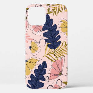 Tropische Blätter Blumen Vintage-Druck Case-Mate iPhone Hülle