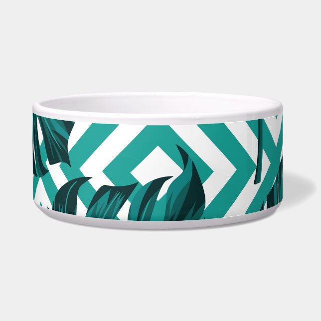 Tropische Blätter: Blumenmuster nahtlos. Napf (Vorderseite)