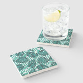 Tropische Blätter: Blumenmuster nahtlos. Steinuntersetzer (Seitenansicht)