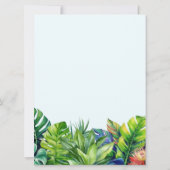 Tropische Blätter Blumenstrände Hochzeit Einladung (Rückseite)