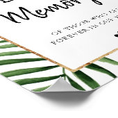 Tropische Blätter Bogenrahmen in liebenswertem Ged Poster (Ecke)