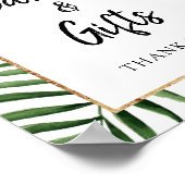 Tropische Blätter Bogenrahmen Karten und Geschenkz Poster (Ecke)