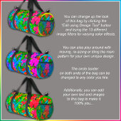 [Tropische Blätter] Botanische Blumenschrift Duffle Bag